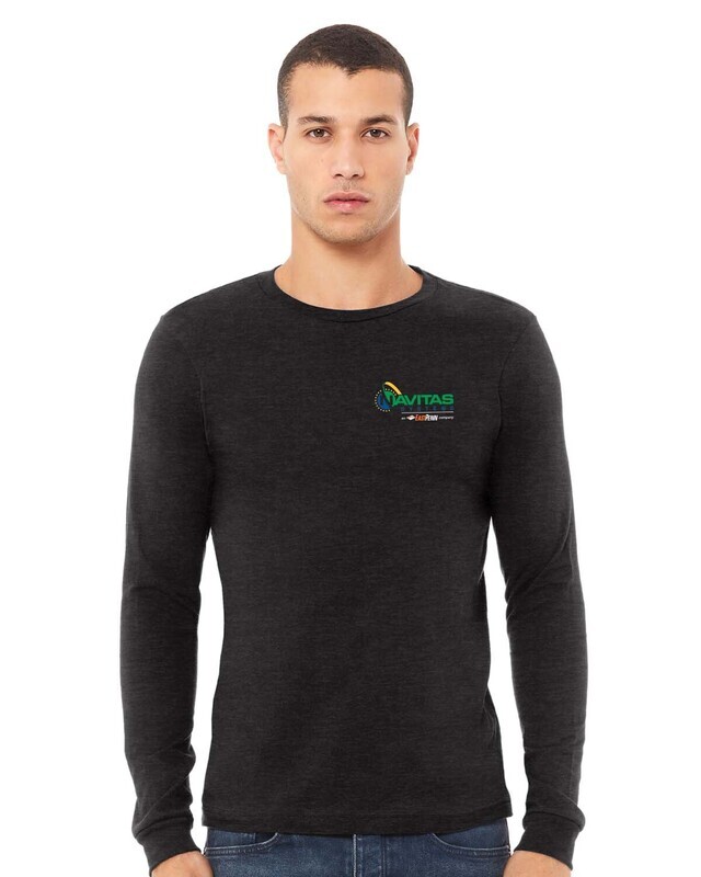 BELLA+CANVAS Unisex Jersey Long Sleeve Tee: Black/ White/ Grey (CVC) - Printed