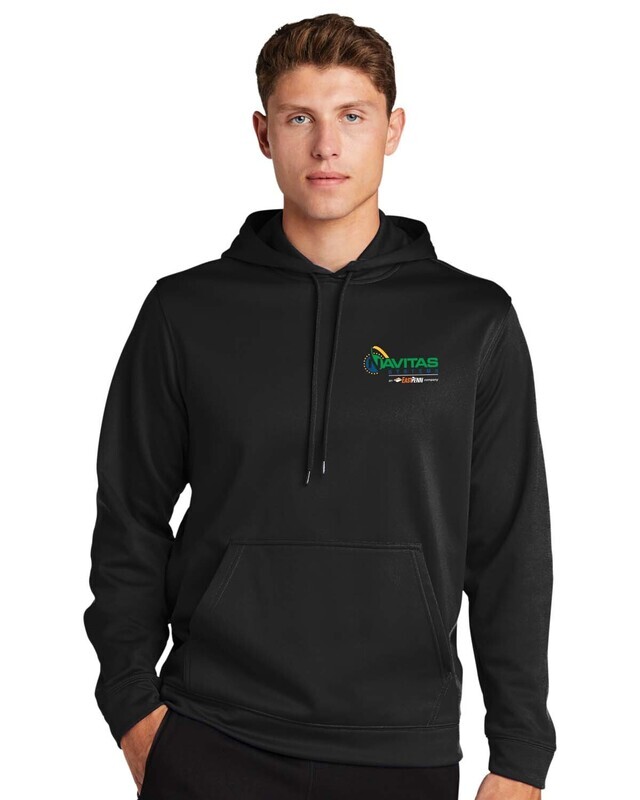 Adult Performance Pullover Hooded Sweatshirt - Black, Light Grey, or White - Printed