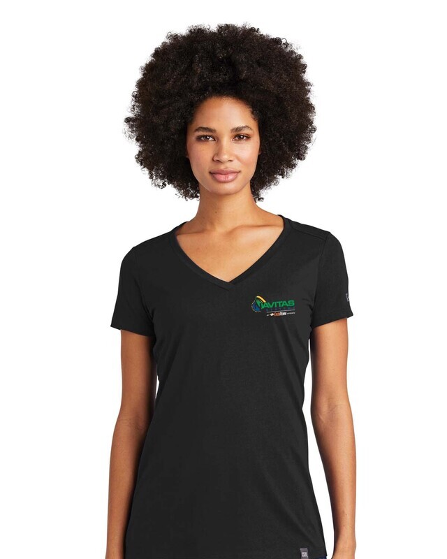 Ladies Heritage Blend V-Neck Tee-Black, White, Grey - Printed