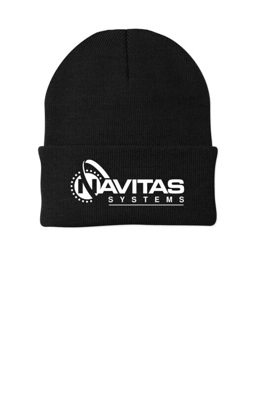 Knit Beanie- Black, Grey, or White - Embroidered