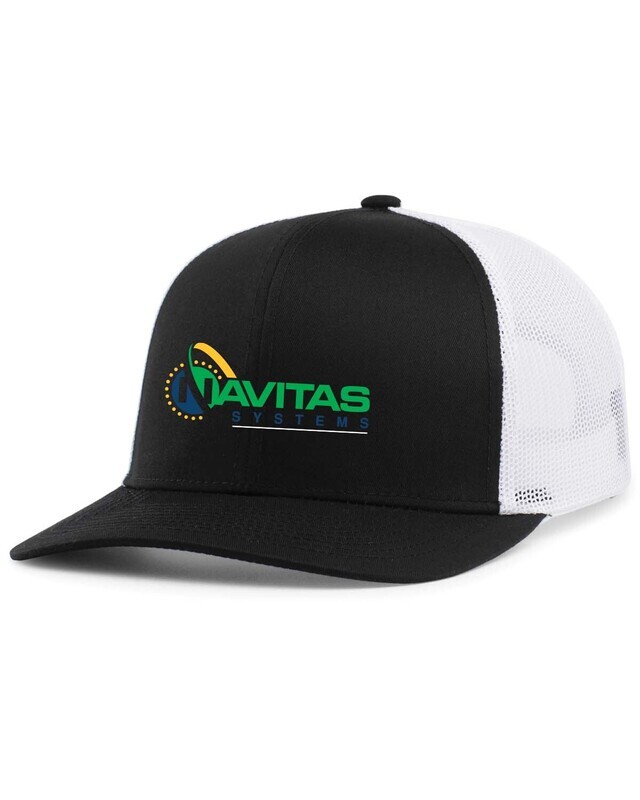 Trucker Snapback Cap (OSFA)- Black/ White, Grey/White and White/White - Embroidered