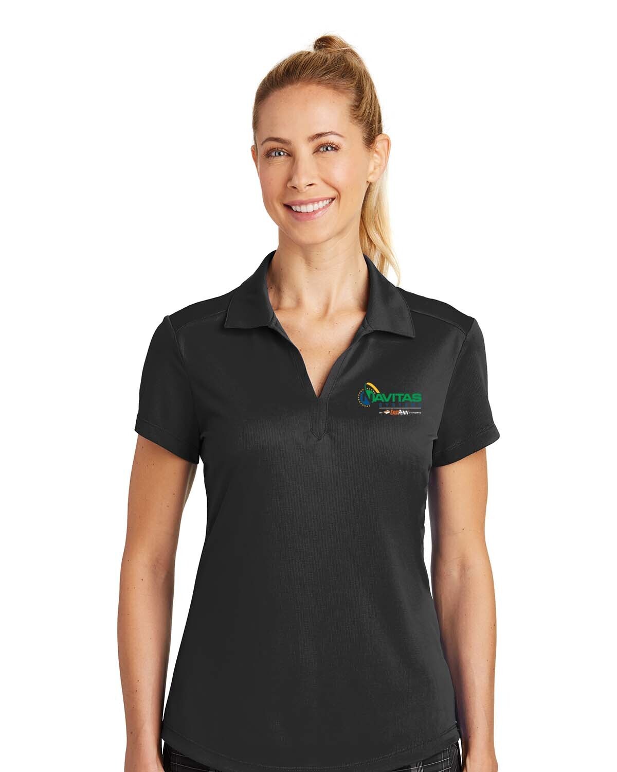 Women's Nike Dri-Fit Legacy Polo- Black/ Grey - Embroidered