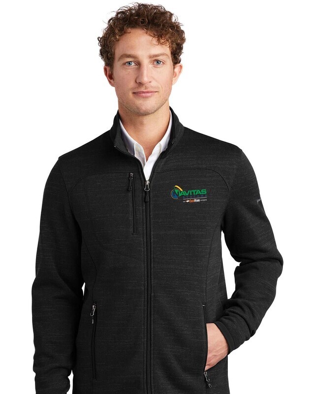 Eddie Bauer Sweater Fleece- Black /Grey - Embroidered