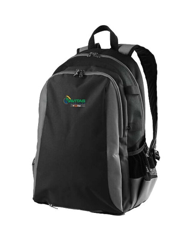 Sport Backpack - Black & Grey - Embroidered