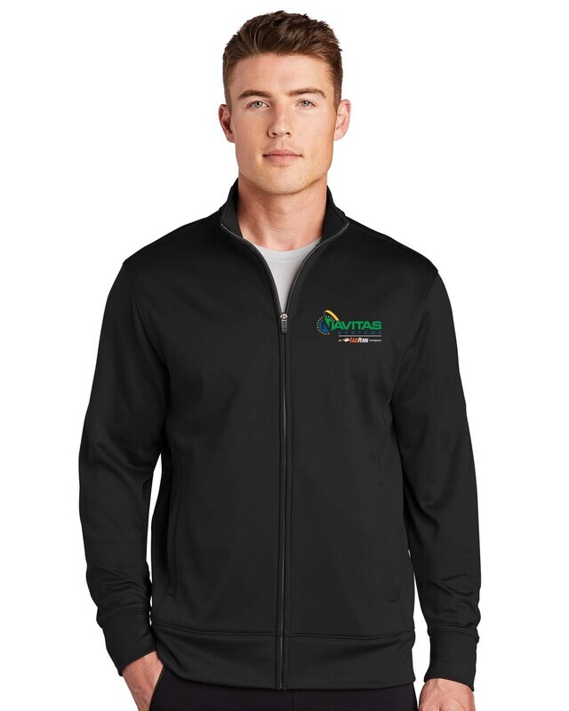 Fleece Full-Zip Jacket - Black/ Dark Grey Smoke - Embroidered