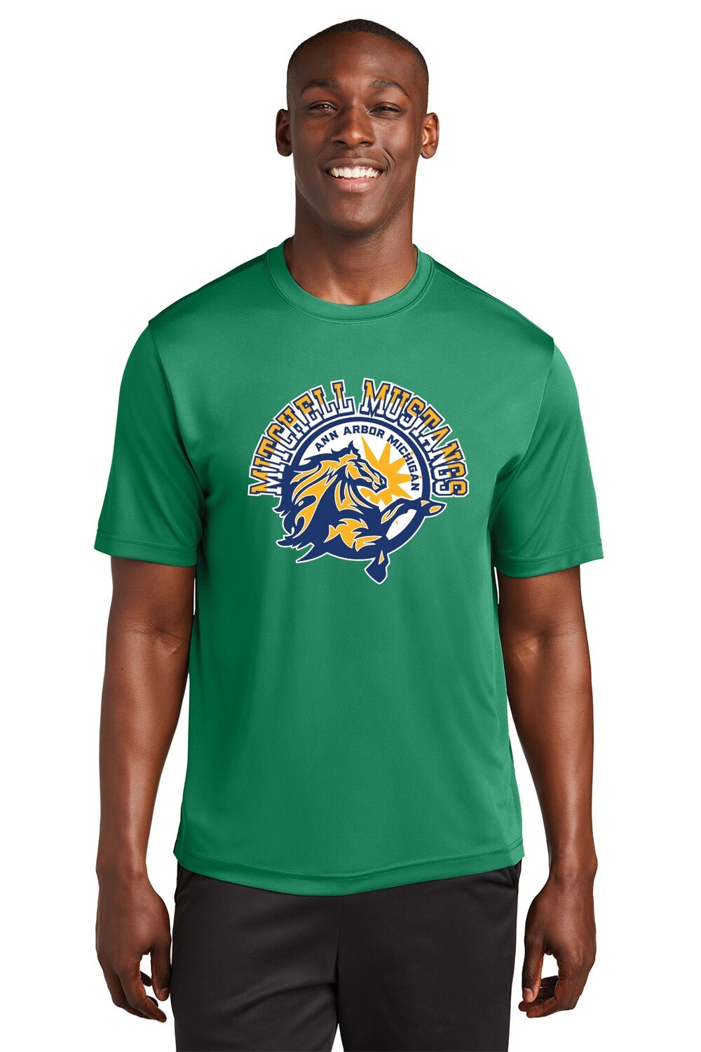 Adult Performance Short Sleeve T-Shirt-Green, Grey, Maroon, Neon Pink, Royal, Tropic Blue, Purple