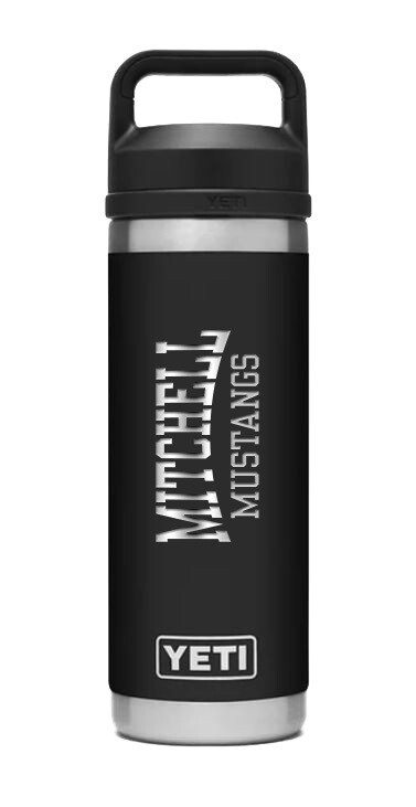 YETI Black Stainless Steel Water Bottle - 18 or 26 oz
