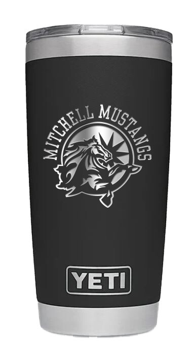YETI Black Stainless Steel Tumbler - 20 or 30 oz