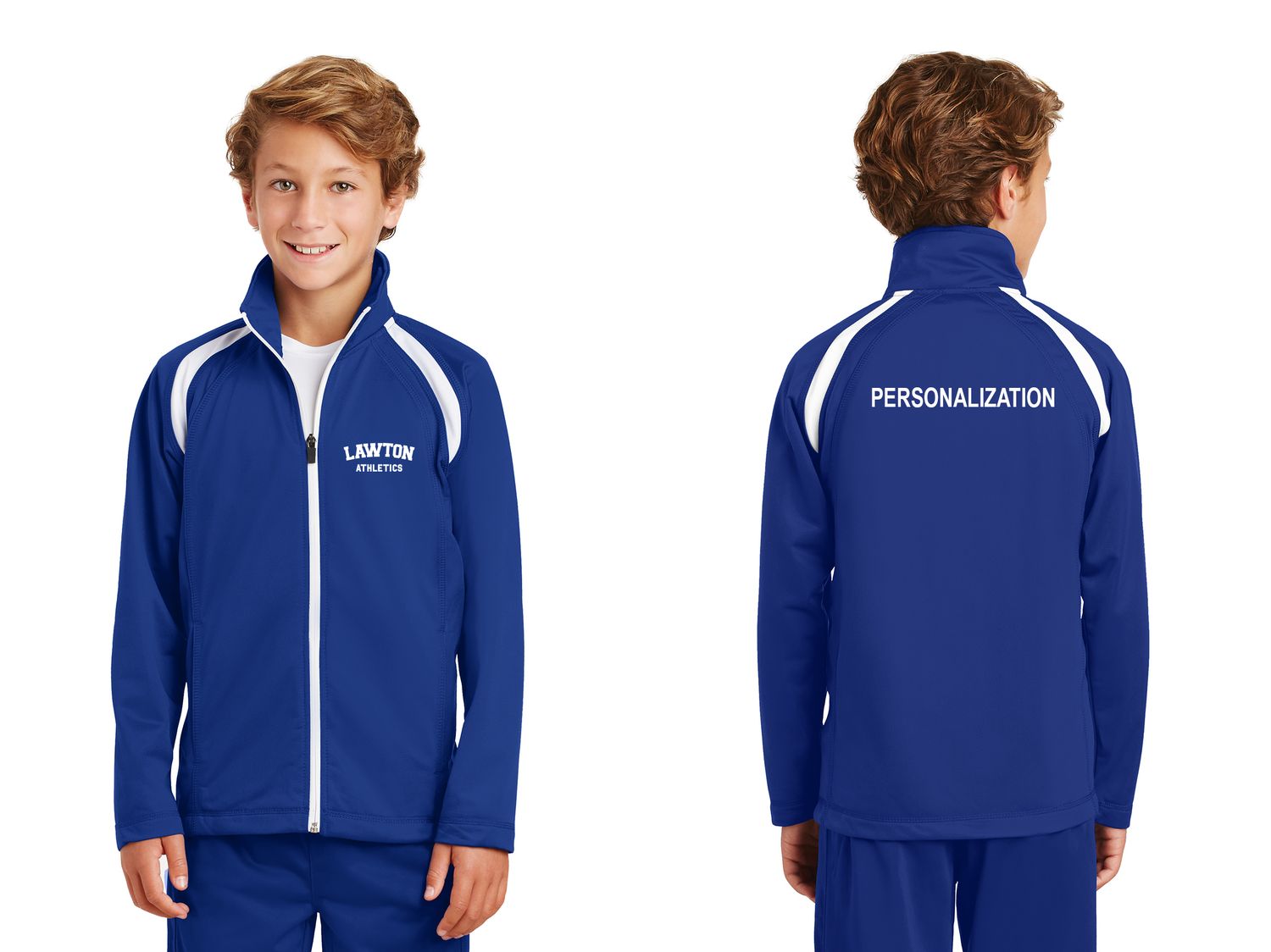 Sport-Tek Youth Tricot Track Jacket- Royal