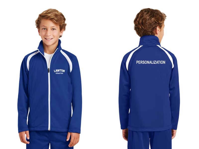 Sport-Tek Youth Tricot Track Jacket- Royal