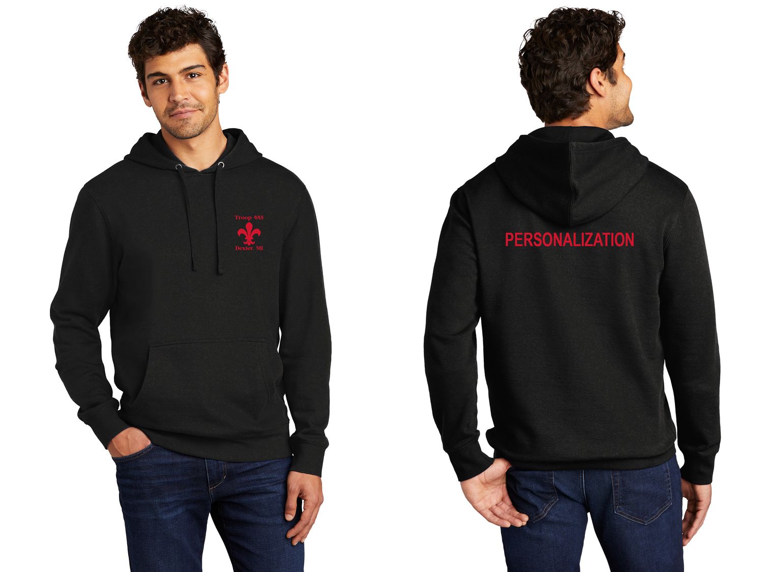 Unisex District Fleece Hoodie-Black