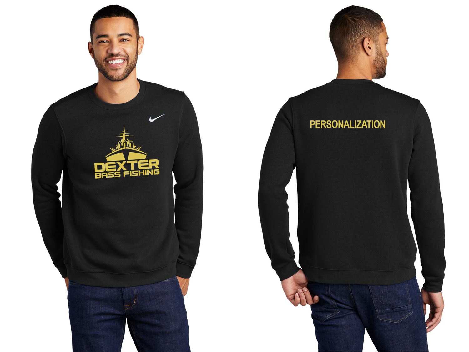 Unisex Nike Club Fleece Crew - Black