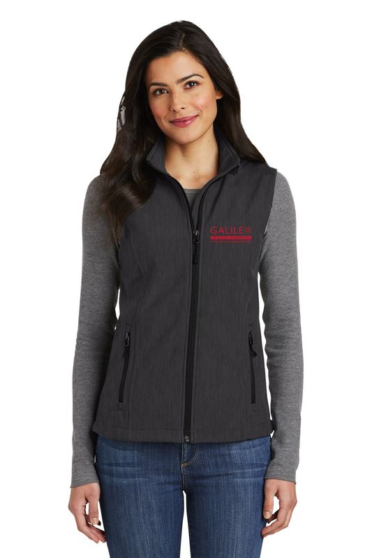Ladies Core Soft Shell Vest - Black, Dark Grey