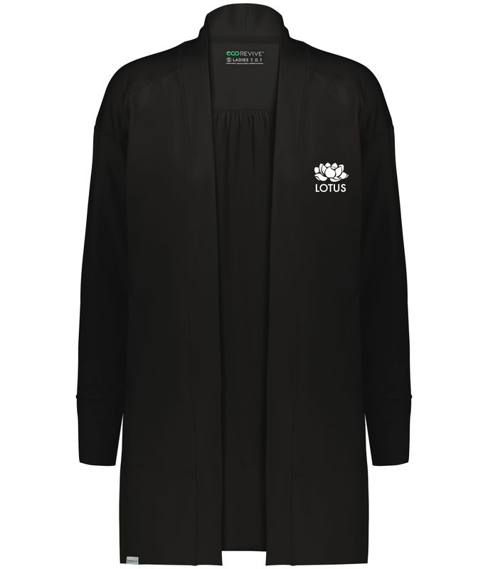 Ladies Venture Cardigan- Black/Graphite Grey