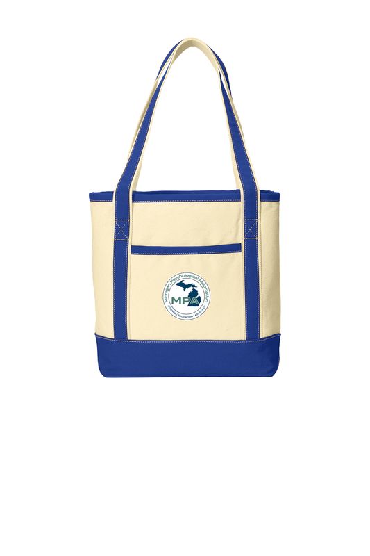 Port Authority Medium Cotton Canvas Boat Tote- Royal