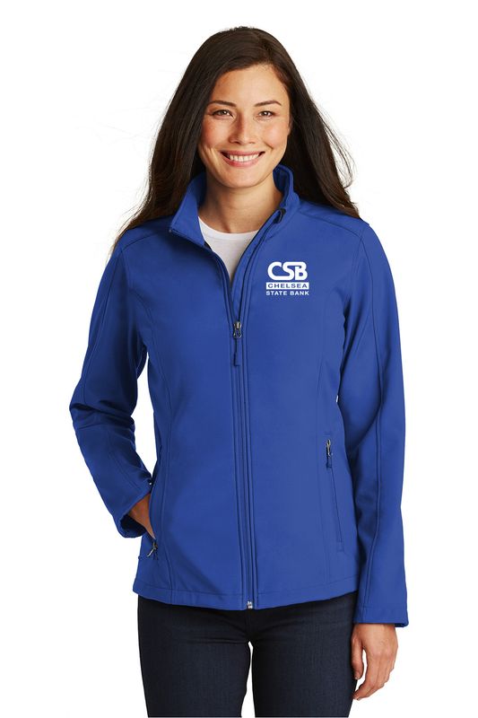 Women's Active Soft Shell Jacket- Black, Royal