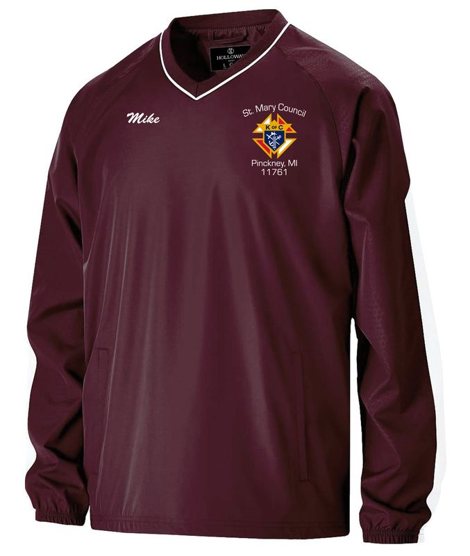 Unisex V-Neck Wind Shirt- Maroon