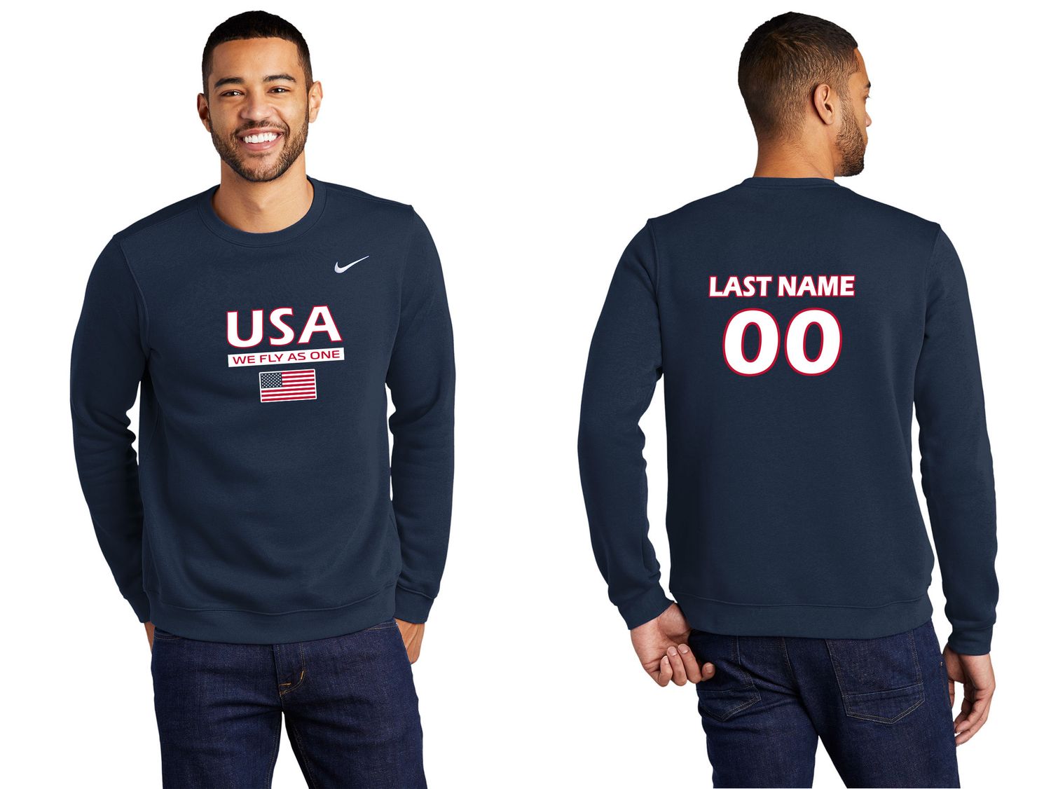 Nike Club Fleece Crew-Navy or White