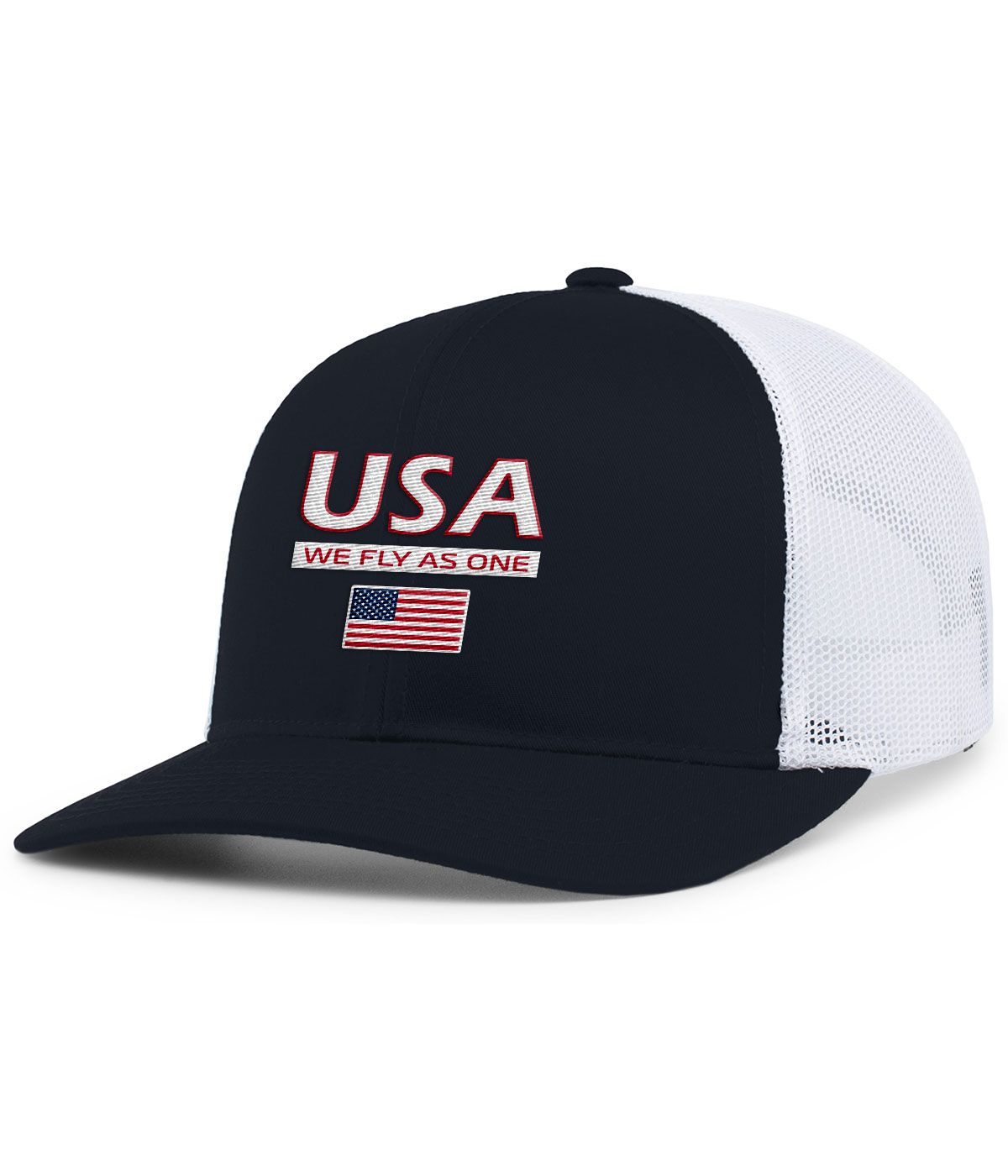 Trucker Snapback Cap (OSFA)- Navy, Navy/White, White, Red/White