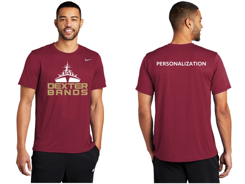 Nike Short Sleeve Performance T-Shirt - Maroon, Black, Carbon Heather