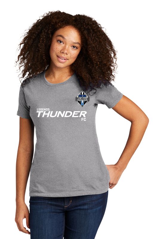 Next Level Ladies Cotton Tee- Black, Heather Grey