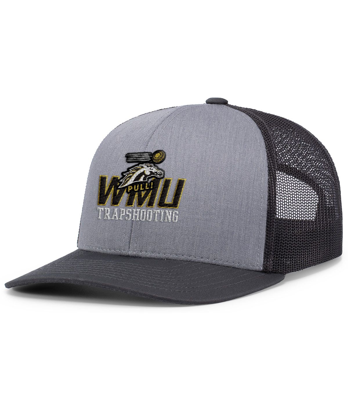 Trucker Snapback Cap- Heather Grey/Charcoal, Black, Brown/Khaki