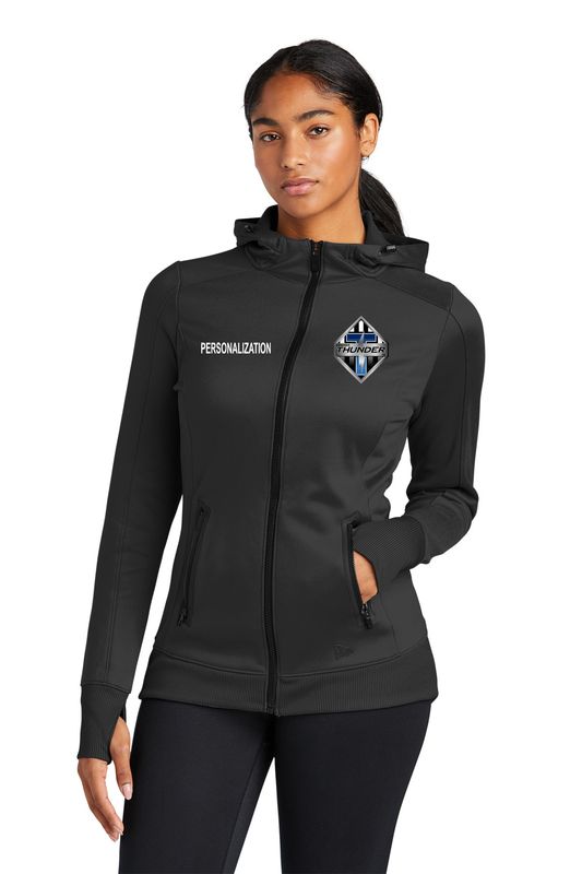 Ladies Venue Fleece Full-Zip Hoodie-Black