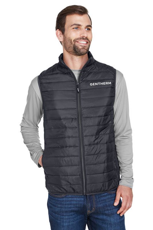 CORE365 Men's Prevail Packable Puffer Vest - Black, Carbon