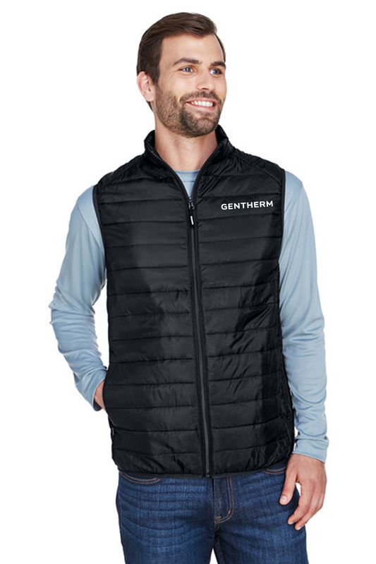 CORE365 Men&#39;s Prevail Packable Puffer Vest - Black, Carbon