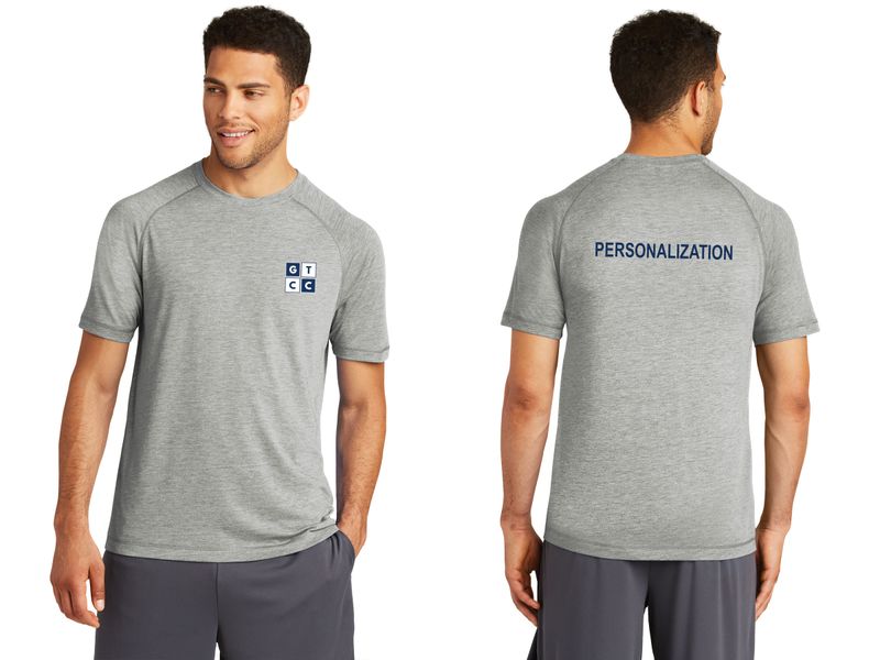 Unisex Tri-Blend Wicking Raglan Tee-Light Grey Heather, Green, Navy, White