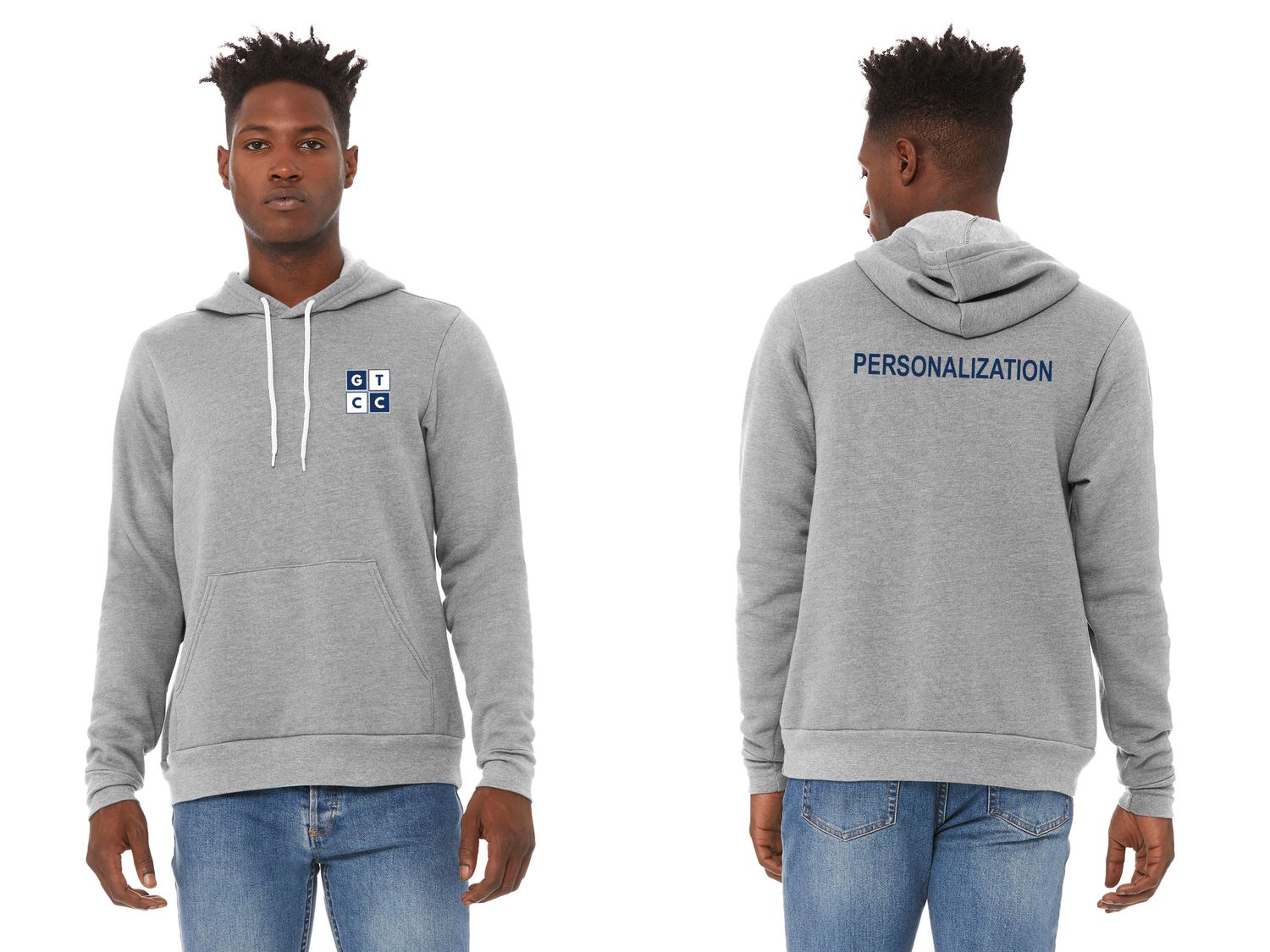 Unisex Sponge Fleece Pullover Hooded Sweatshirt- Athletic Heather, Navy, Royal