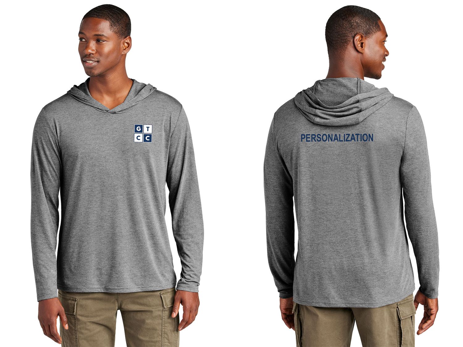 Adult Lightweight Long Sleeve Hoodie - Grey Frost, Navy Frost, White