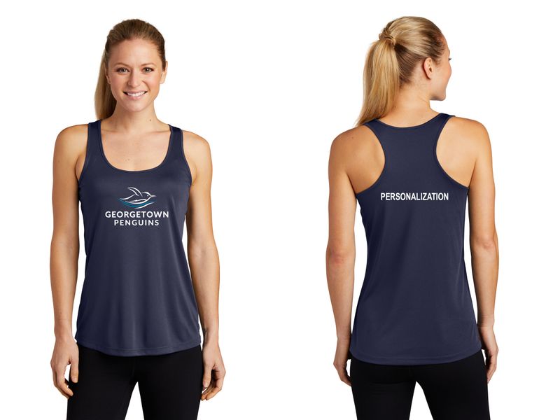 Ladies Sport-Tek Performance Racerback Tank- Navy, White, Iron Grey