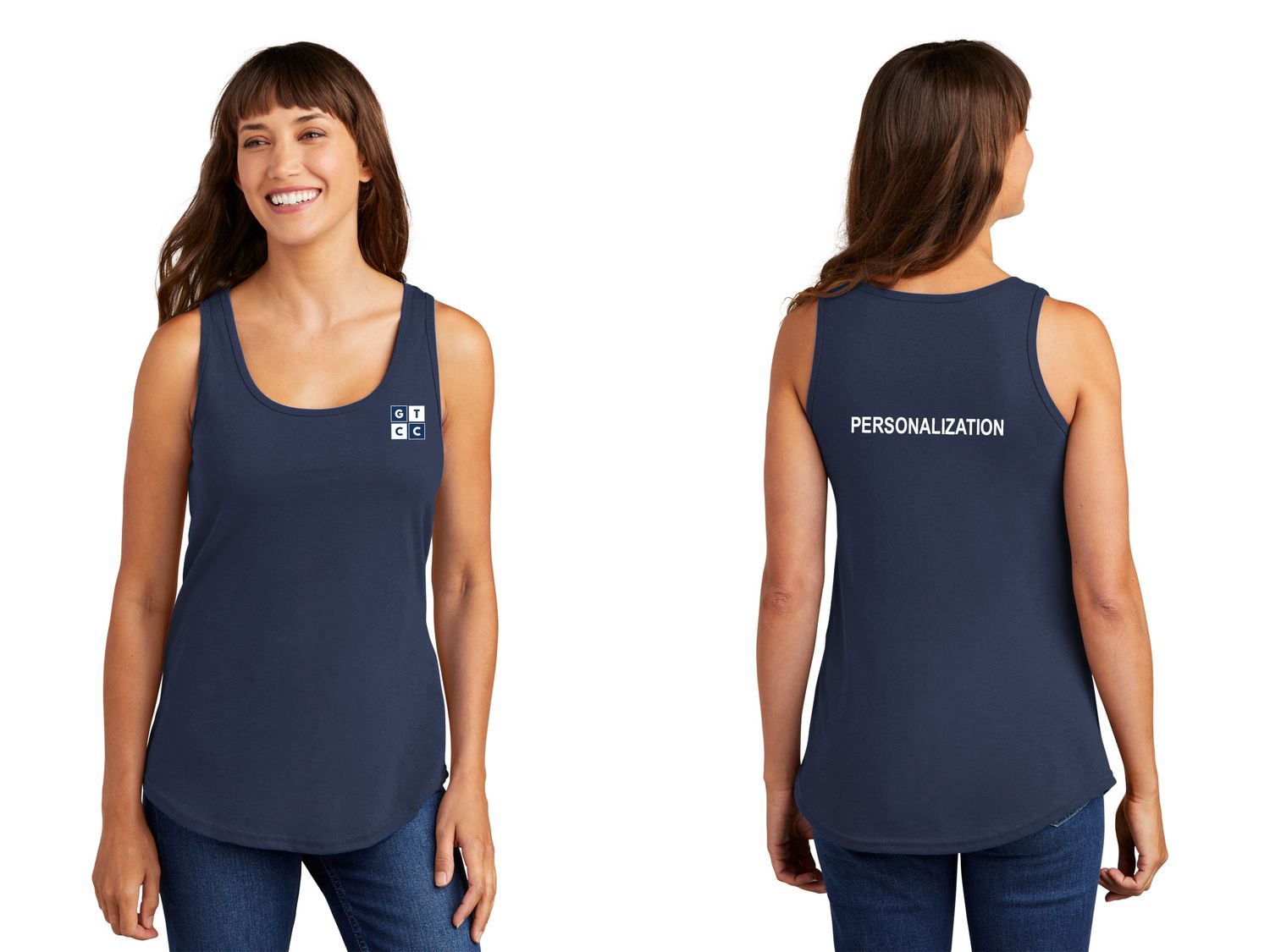 Ladies Core Cotton Tank Top- Navy, White, Royal, Athletic Heather