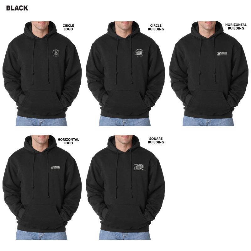 Bayside- USA Made Hooded Sweatshirt-Black, Charcoal, Charcoal Heather, Dark Ash, Navy, Royal