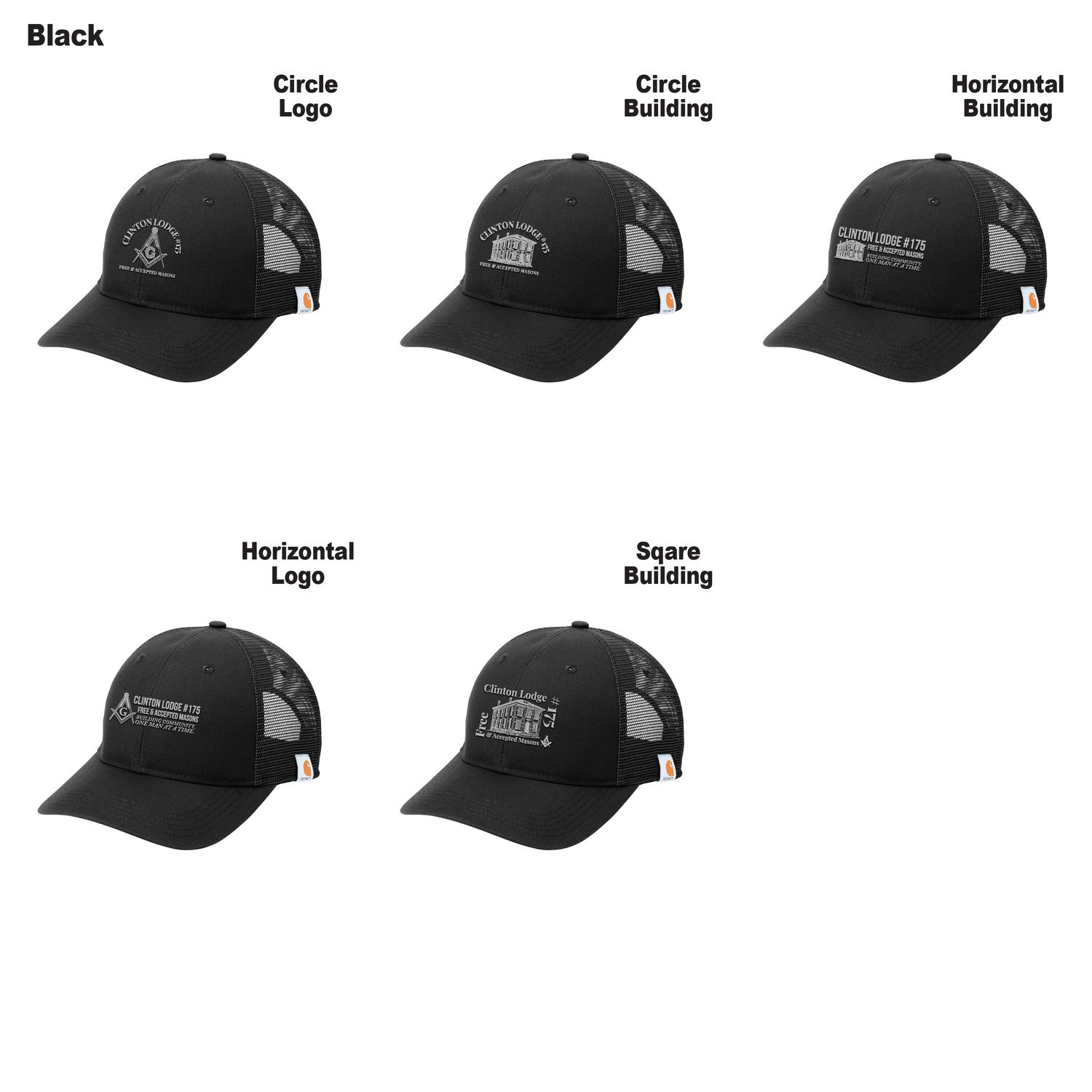 Carhartt Rugged Professional Series Cap (OSFA) - Black, Navy, Shadow Grey