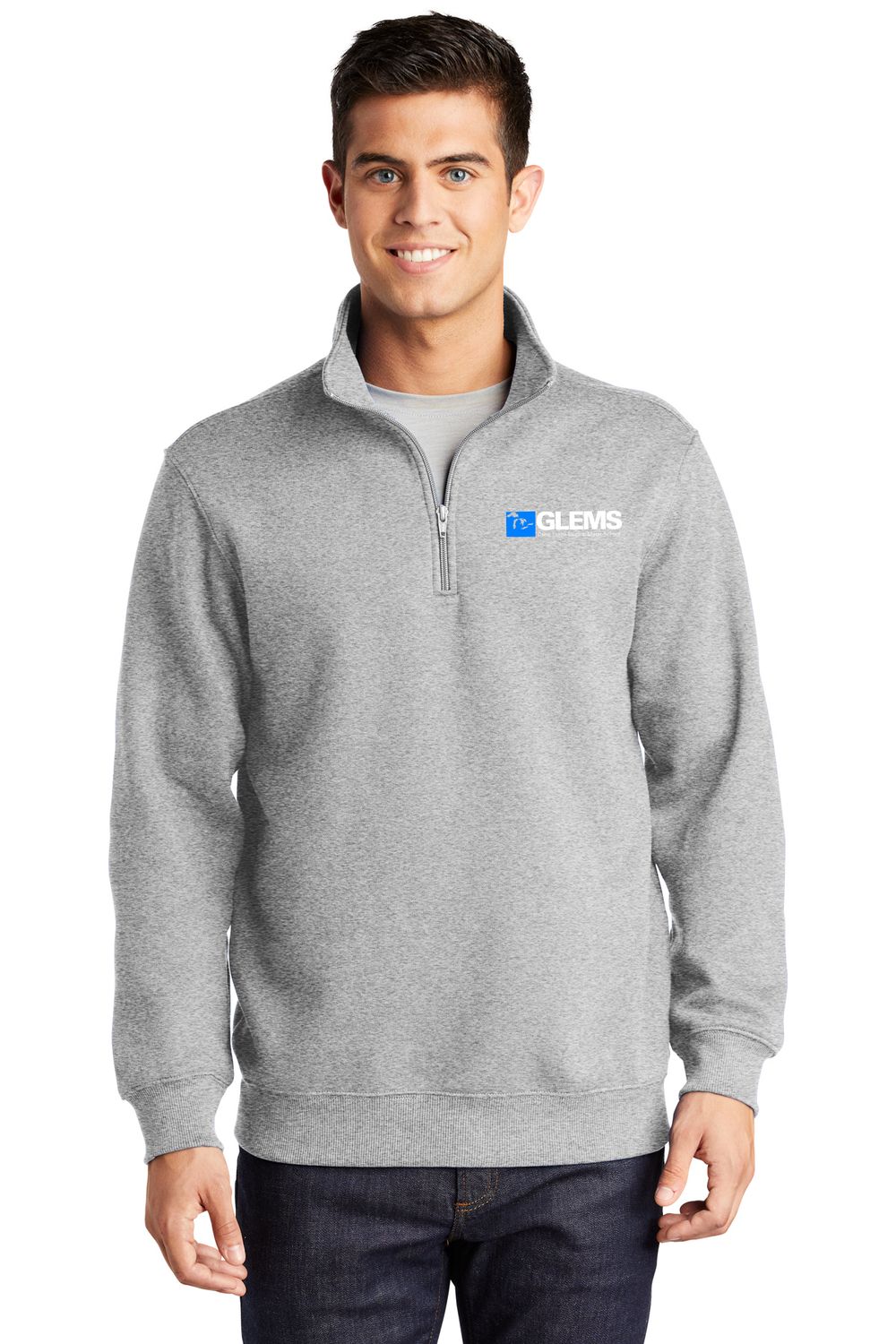 Adult 1/4 Zip Sweatshirt- Navy, Royal, Light Grey, Black