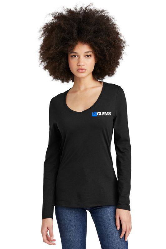 Womens Perfect Tri Long Sleeve V neck- Black, Charcoal, Navy, Maritime Frost