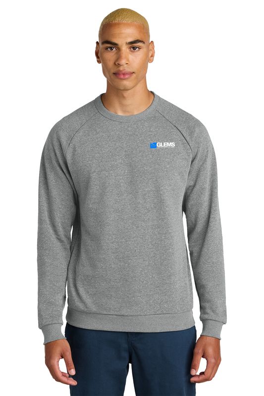 District Perfect Tri Fleece Crewneck Sweatshirt- Light Grey, Navy, Royal, Black