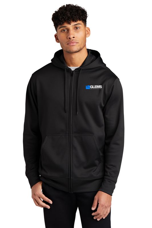 Sport Tek Full Zip Performance Hood - Black, Navy, Smoke Grey