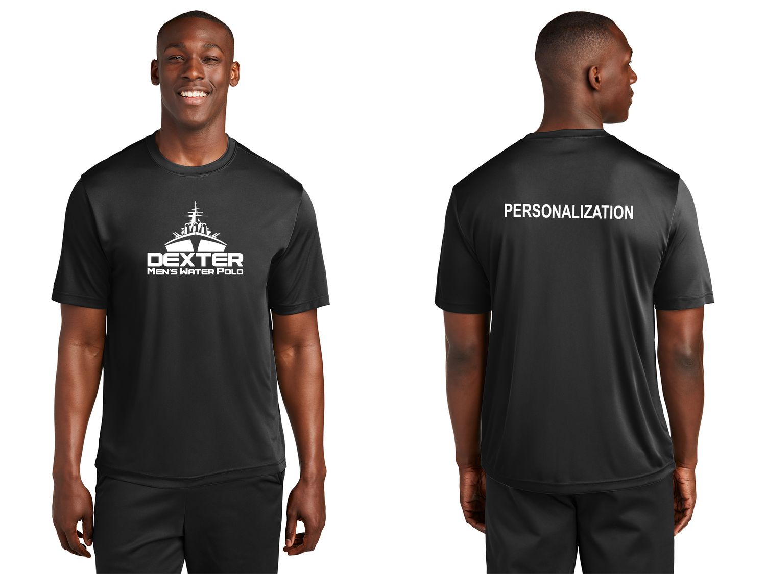 Unisex Performance Tee - Black, Maroon