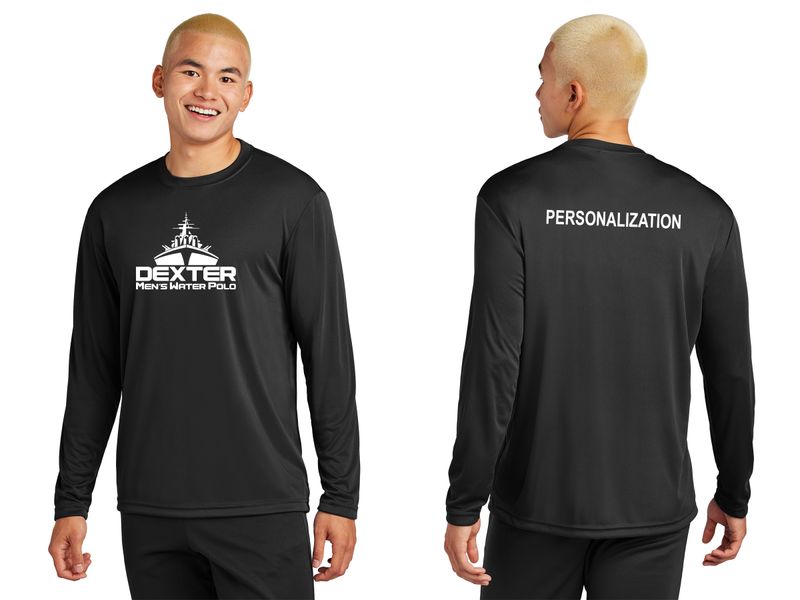 Unisex Performance Long Sleeve Tee - Black, Maroon