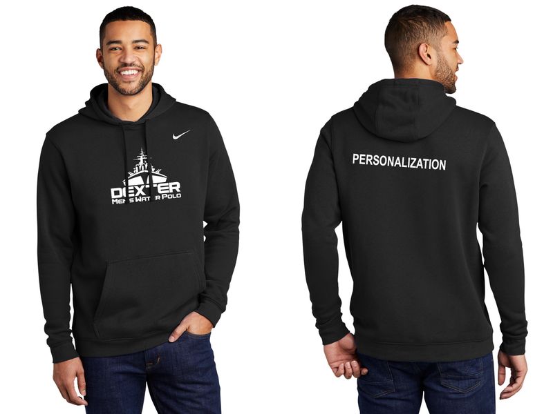Adult Nike Club Fleece Pullover Hoodie- Black, Maroon