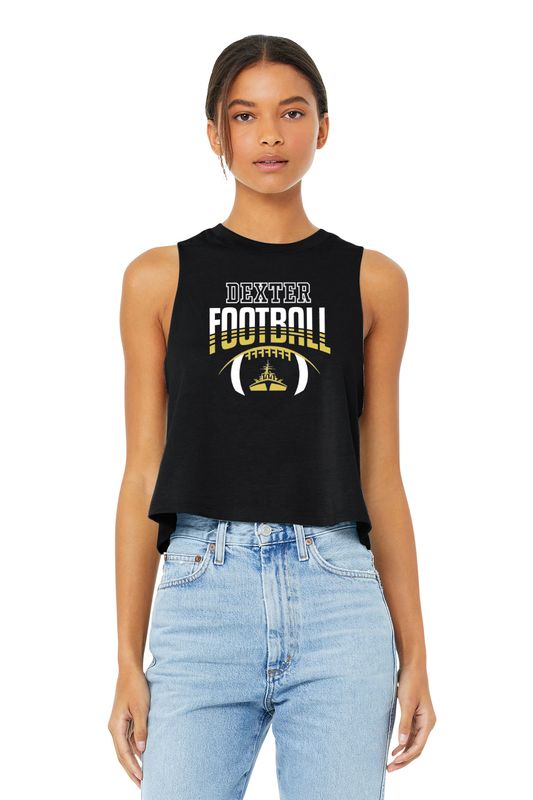 BELLA+CANVAS Women’s Racerback Cropped Tank- Black