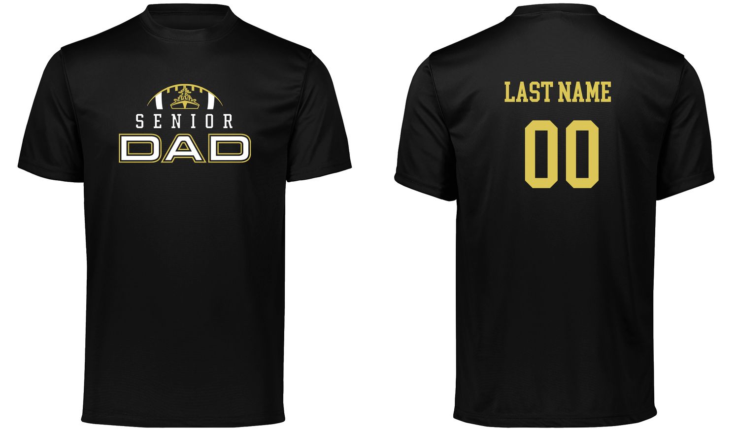 SENIOR DAD T-SHIRT:  Soft Cotton T-Shirt - Black, Maroon