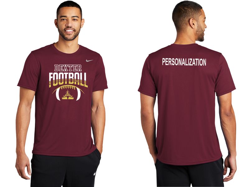 Nike Short Sleeve Performance T-Shirt - Maroon, Black