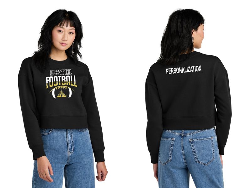 Women’s Perfect Weigh Fleece Cropped Crew- Black