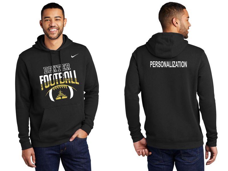 Nike Cotton Fleece Hooded Sweatshirt - Black