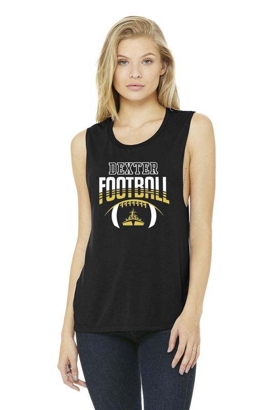 BELLA+CANVAS Women’s Flowy Scoop Muscle Tank- Black, Maroon