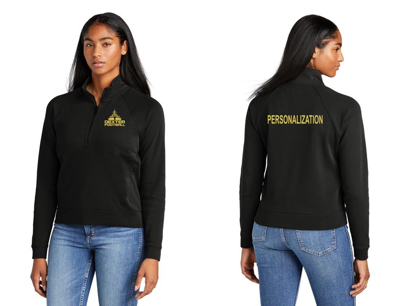 New Era Ladies 1/2-Zip (With Pocket)- Black